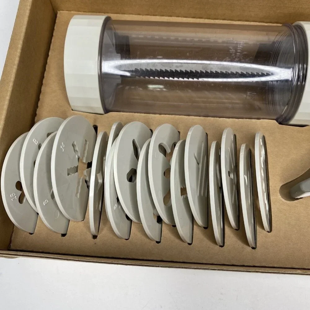 Pampered Chef Cookie Press 1525 Retired 15 Disks Designs Spritz Cookies